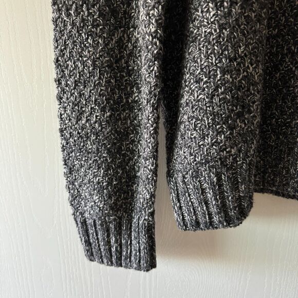 Lucky Brand Mens Crew Neck Pullover Cross Marl Stitch Knit Sweater Grey Size XL - Picture 3 of 7